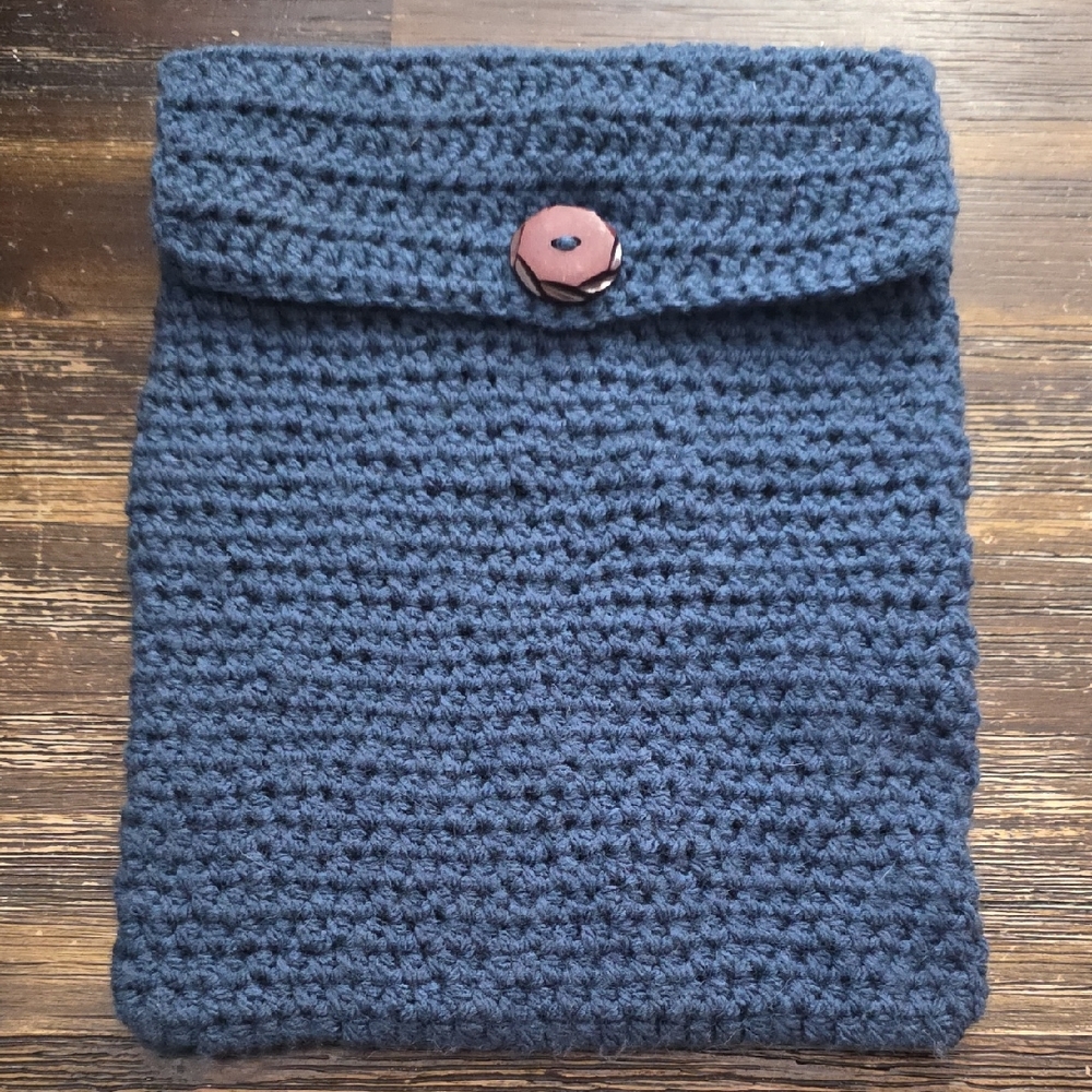 Handmade Navy Crochet Pouch
